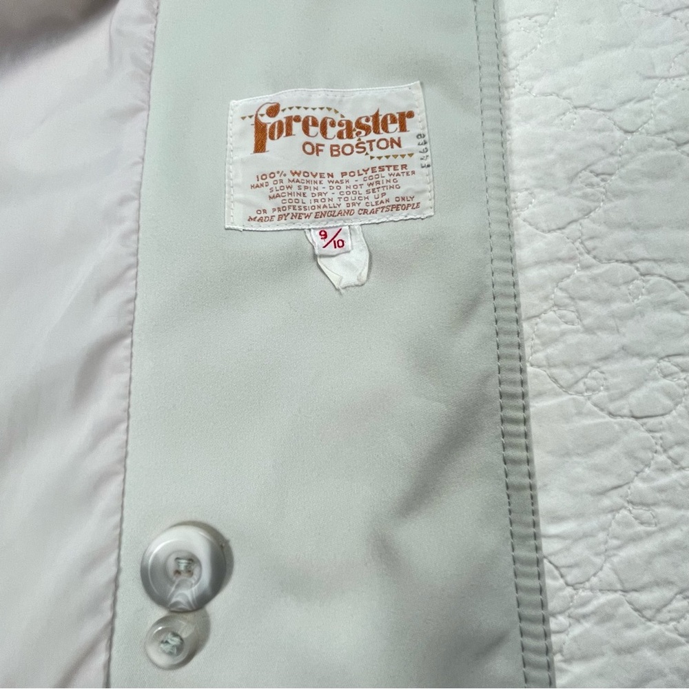 🔥Vintage Forecaster Of Boston Double Breasted Pale Gray Midi Length Trench Coat - Picture 13 of 15